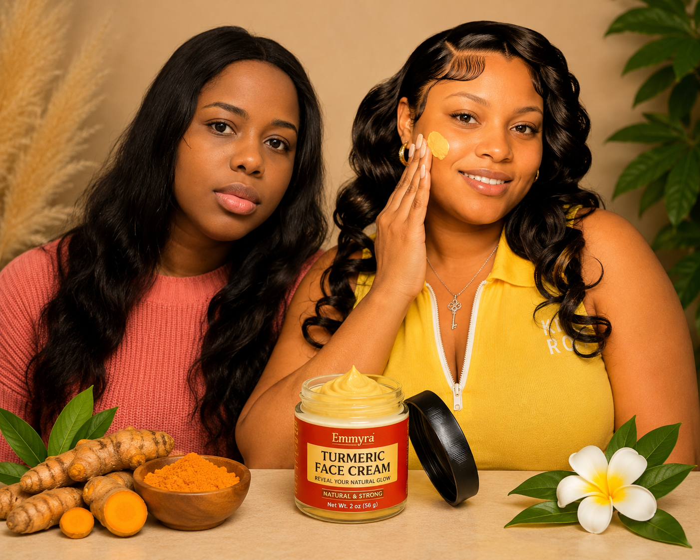 Emmyra Natural Turmeric Face Cream / Natural Glow Moisturizer - 4oz
