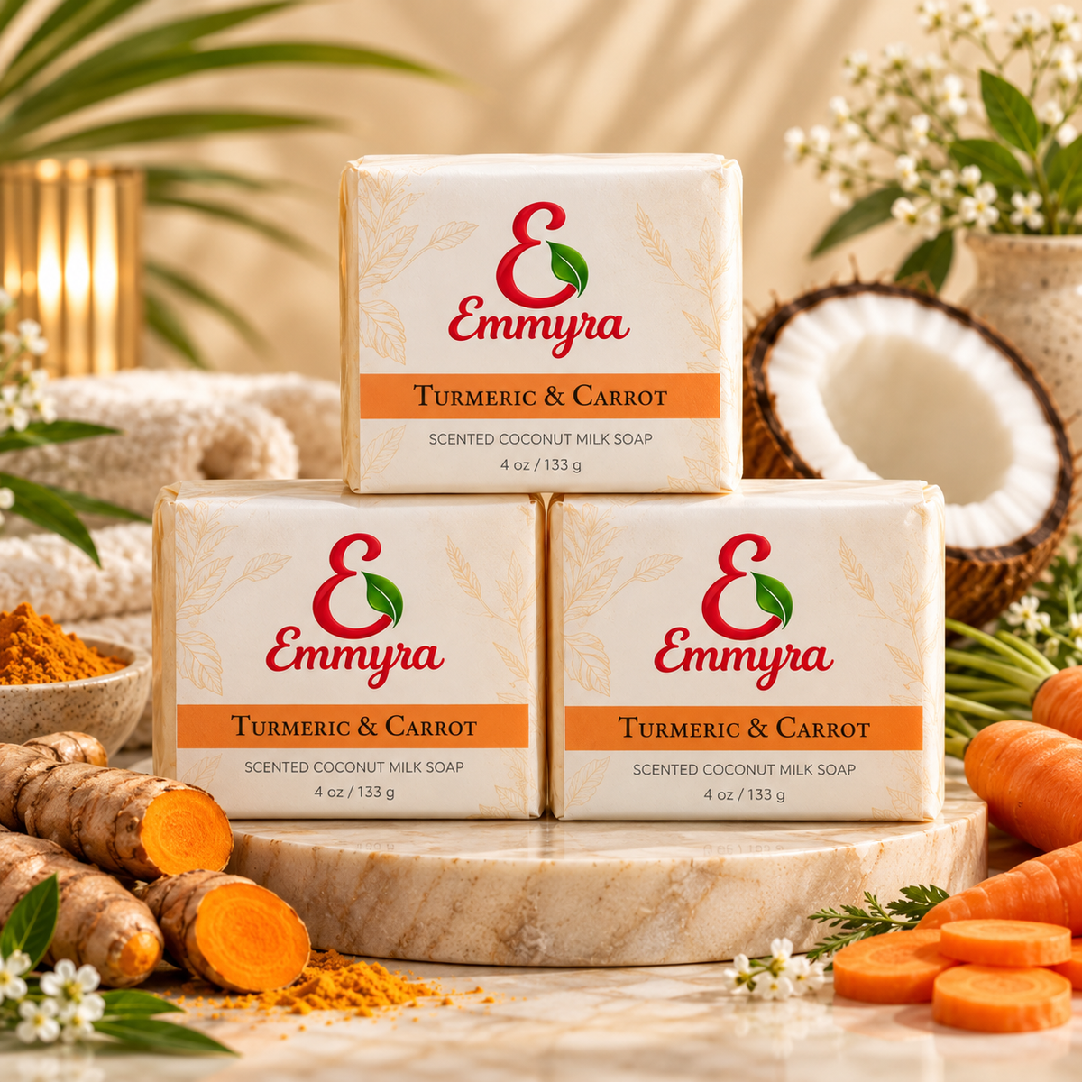 Turmeric & Carrot Soap - 3 pack