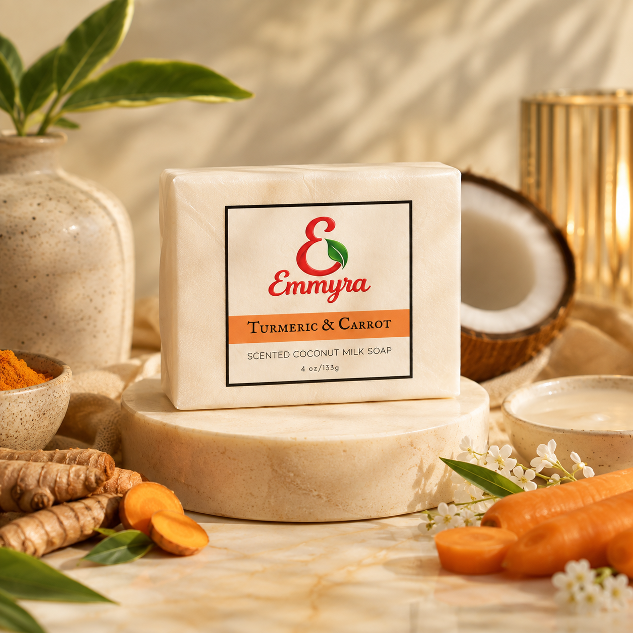 Emmyra Turmeric & Carrot Soap