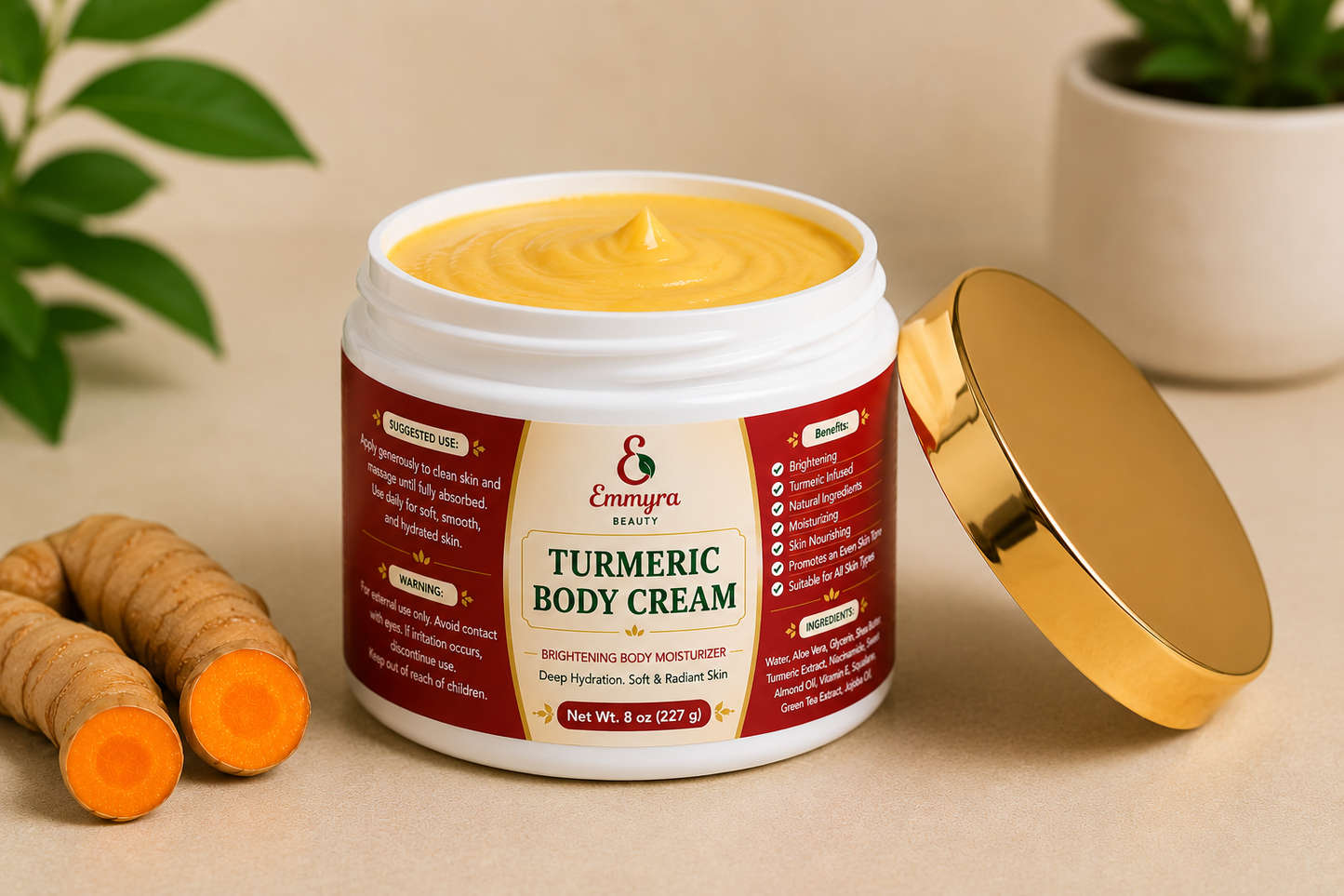 Turmeric Body Cream - 8 oz